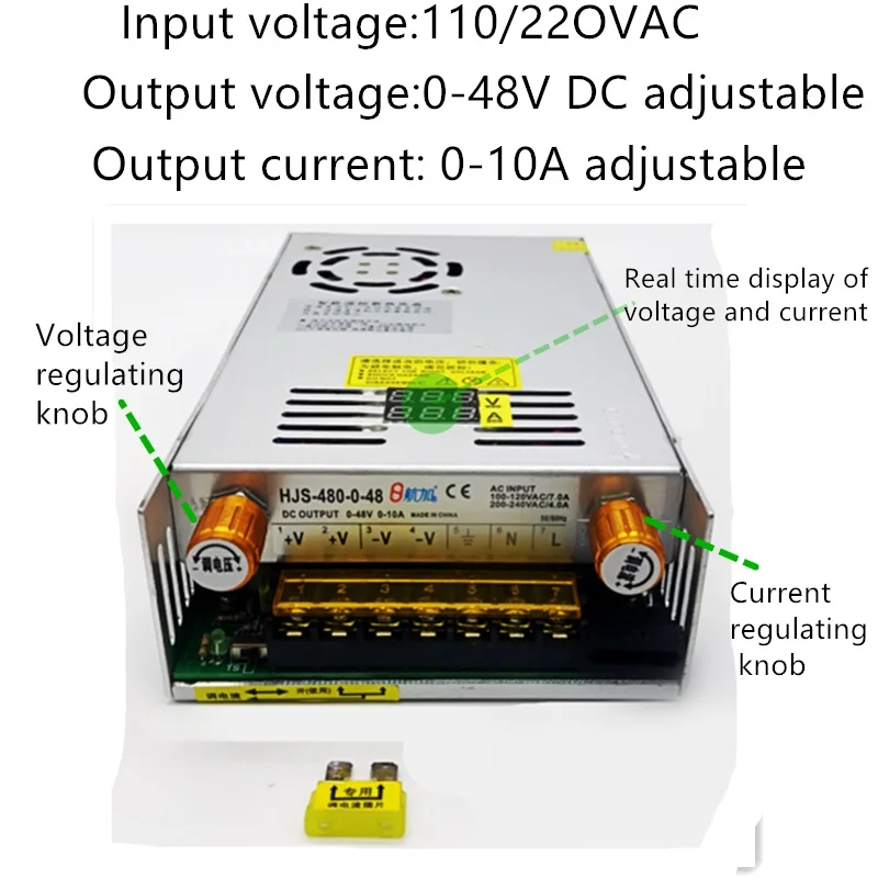 DIY светодиодный U HOME AC110/220 до DC0 48V 10 А напряжение тока Регулируемый переключатель