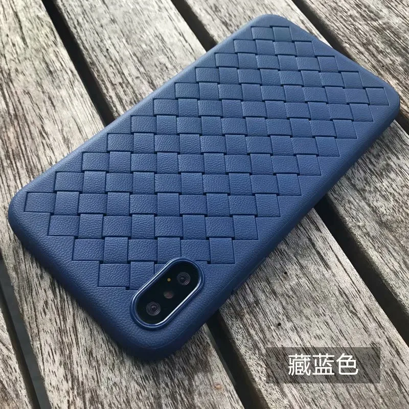 For Iphone X XR XS Max Luxury Grid Super Soft Shockproof Phone Case 6 6s 7 8 Plus Silicone Cover Accessories |