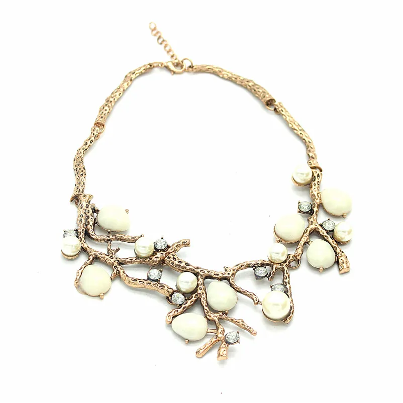 Женское Ожерелье чокер ADOLPH Extendy роскошное ожерелье с имитацией жемчуга и веток