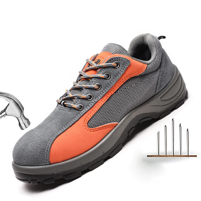 Мужская Рабочая безопасная обувь Открытый стальной носок военный ботинки