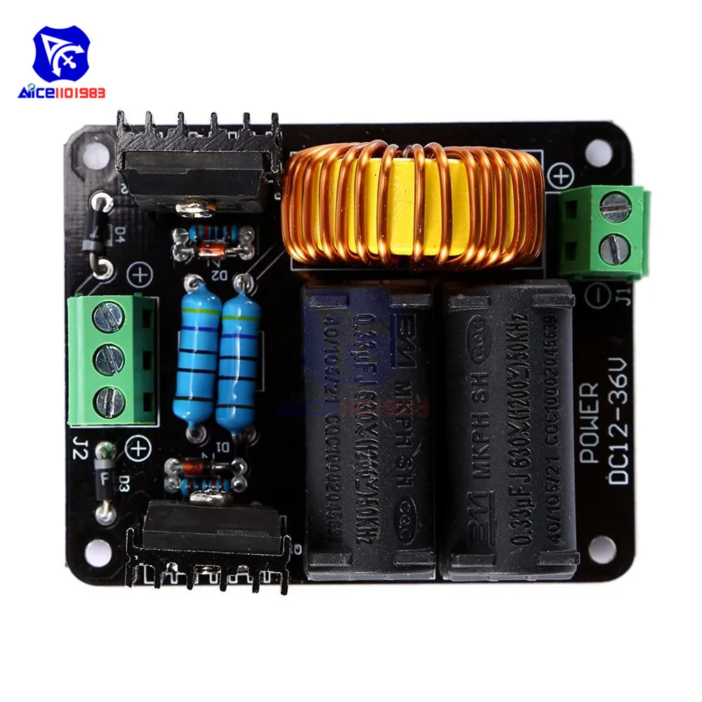 Diymore DC 12 36 в 10A 300 Вт ZVS катушка Tesla высоковольтный генератор драйвер плата разряда