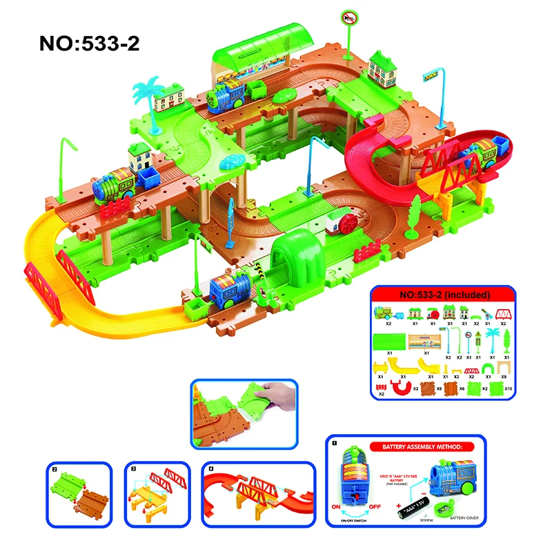 Magical DIY racing track set Big Size High Quality Cheap race accessories with light and music gift for children boy girls |