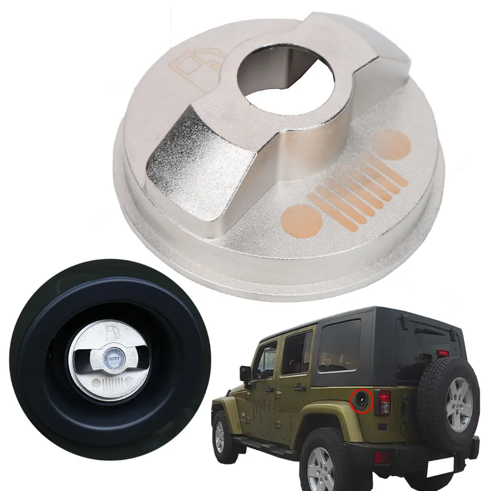 Серебристая металлическая крышка топливного бака для Jeep Wrangler JK Unlimited X Sport Freedom Sahara