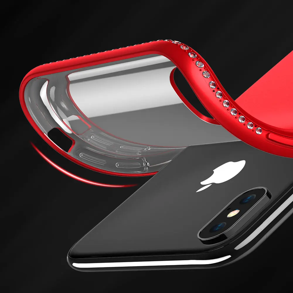 Floveme с сияющими блестками Чехол для iPhone 6 6S 7 8 plus Роскошные Алмаз матовый