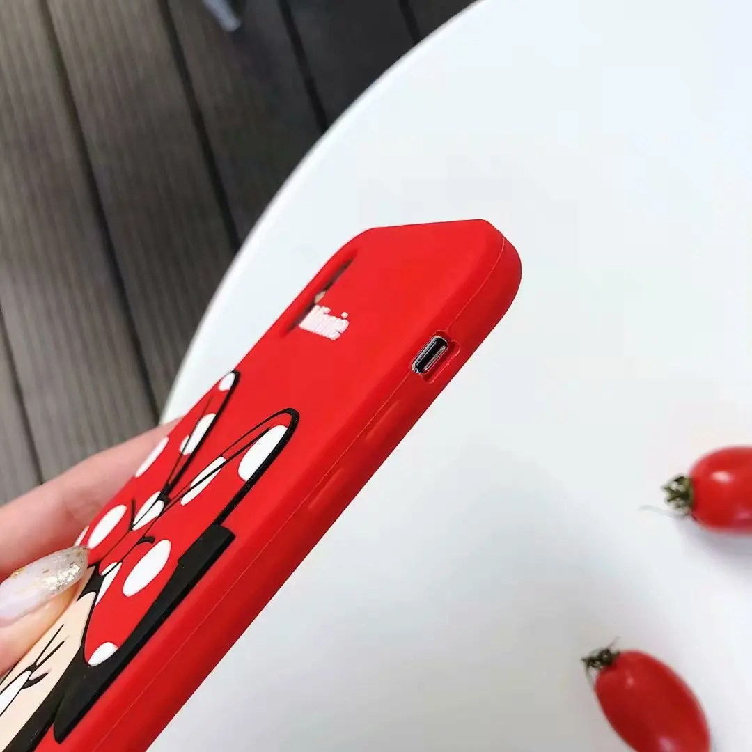Милый мультфильм 3D Микки и Минни Маус Утка резиновая чехол для iPhone 6 6S Plus 6splus 7 8 X XS