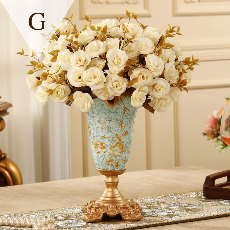

Continental retro resin small vase ornaments Home Furnishing table Living Room Decor Garden Flower Flower Arrangement