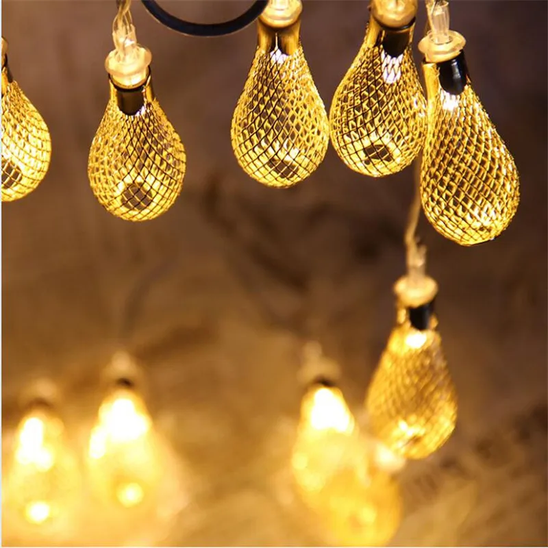 Светодиодный светильник 10 светодиодный железный с каплями воды|string lights|fairy stringled