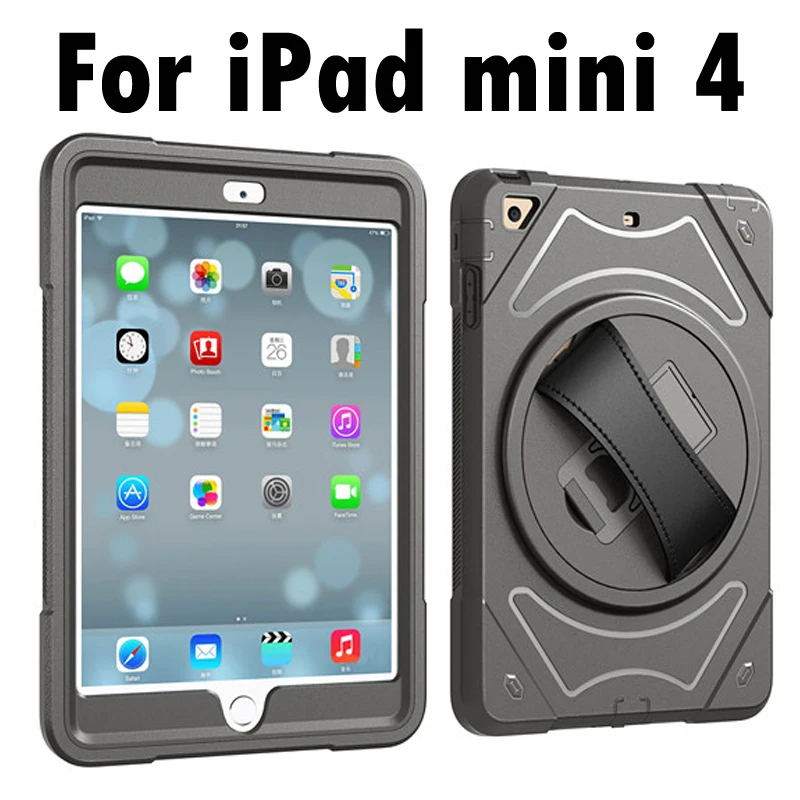 Для Apple iPad mini 4 держатель для ручного ремня полный защитный противоударный чехол