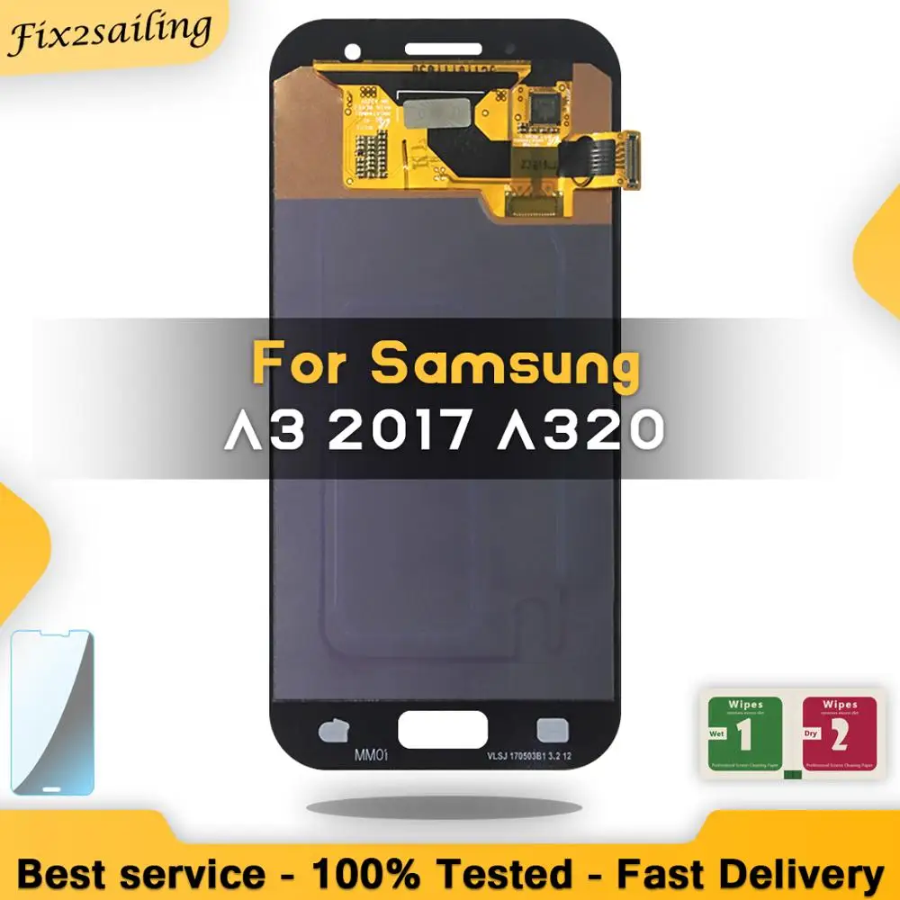 AMOLED ЖК дисплей для SAMSUNG Galaxy A3 2017 A320 A320F A320M сменный сенсорный экран с цифровым