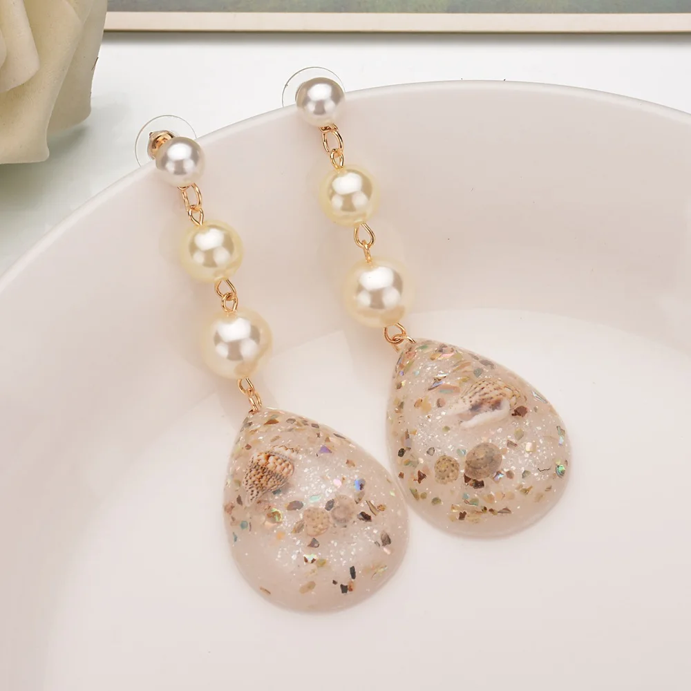 UAM летние модные женские подарочные длинные белые черные розовые серьги-подвески