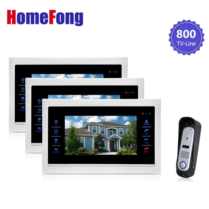 Homefong 7 дюймов TFT цветной видеодомофон дверной звонок Система камеры