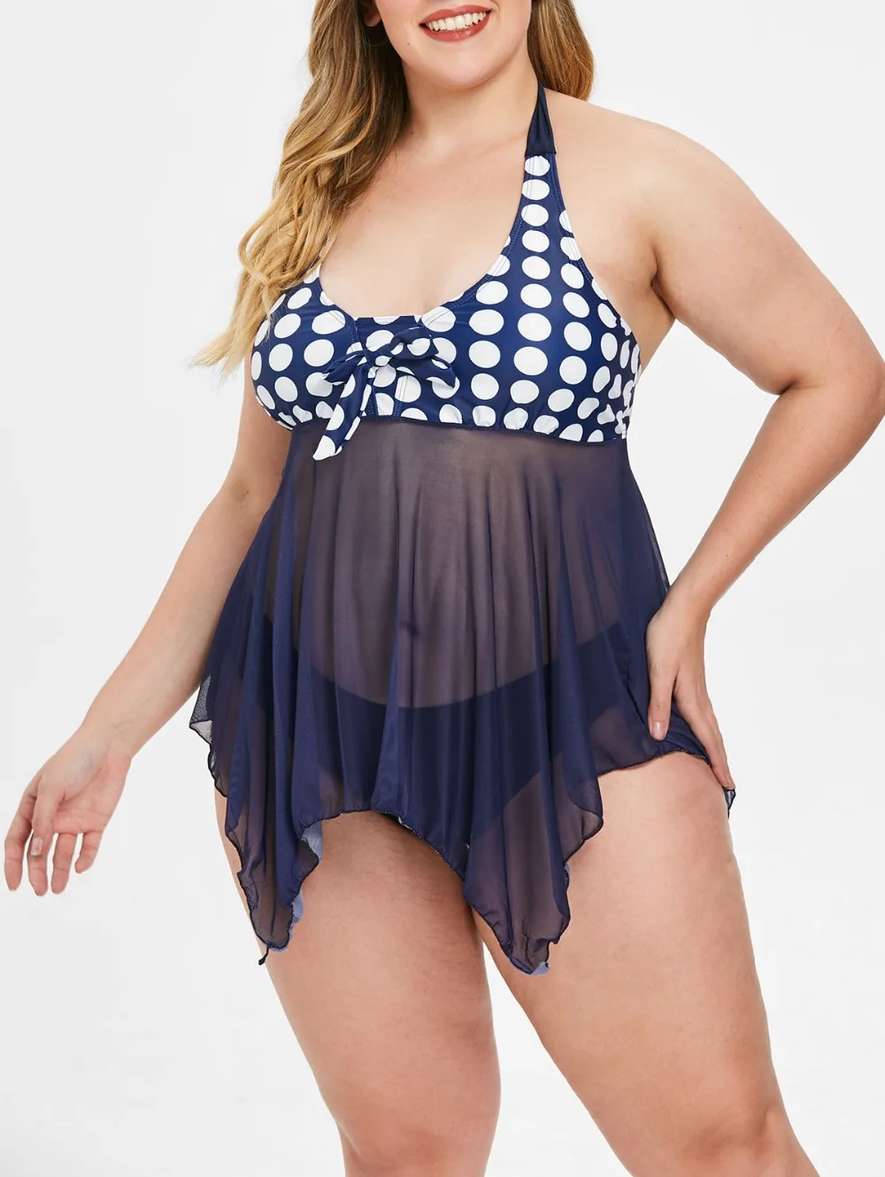 Купальная одежда в горошек сексуальный купальный костюм для женщин танкини пуш