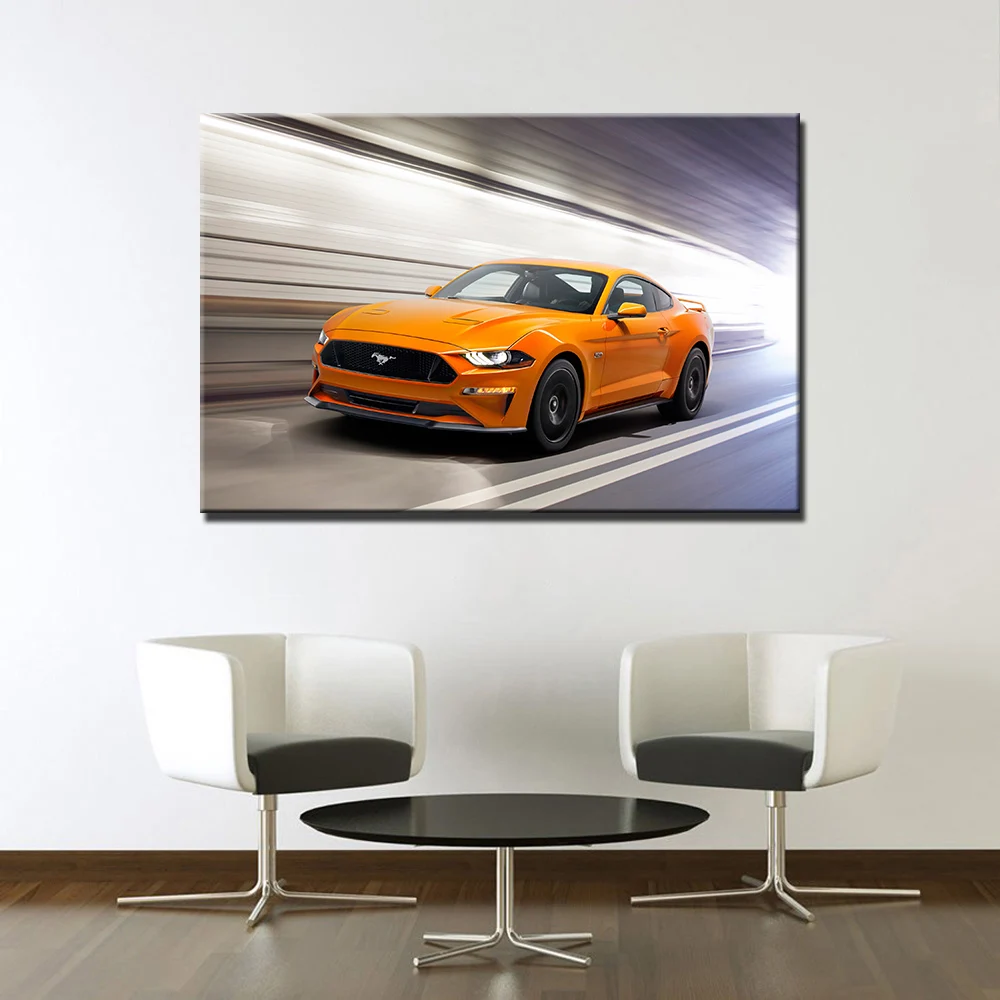 Ford Mustang мускул автомобиль холст картины плакаты печать 16x24 20x30 24x36 дюймов DIY рамка