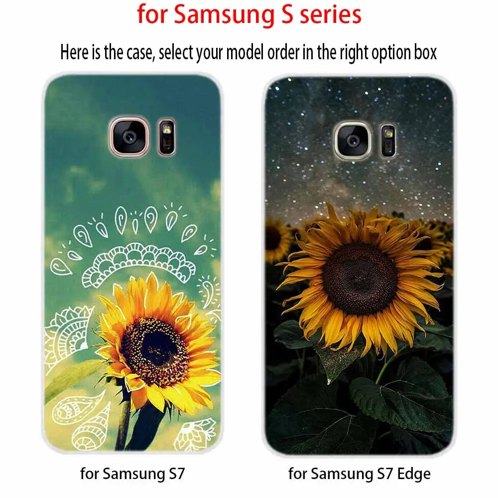 Чехол с летним подсолнухом для Samsung Galaxy S7 Edge S8 S9 S10 S11 S20 S21 Plus Lite E Ultra | Мобильные
