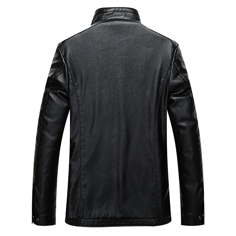 Мужская кожаная куртка с длинным рукавом MFERLIER большие размеры 5XL 6XL 7XL 8XL 2