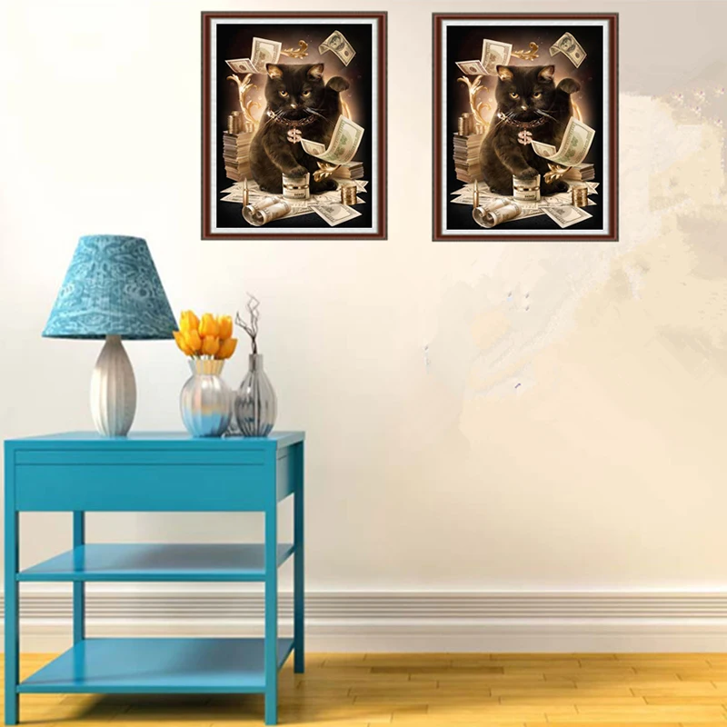 Алмазная картина DIY набор Детская игрушка счастливый кот котенок доллар пассаж