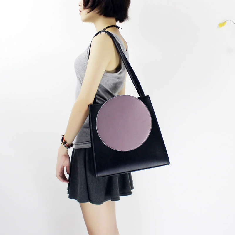 

BENVICHED Ladies' pu bag 2021 new spring fashion casual Color collision handbag single shoulder bag simple square bag c391