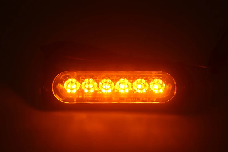 4PCS 12V Led Strobe Emergency Warning Light Amber Red Blue Police Flashing Lightbar Ultra-thin Grille Side Marker Lights | Автомобили и