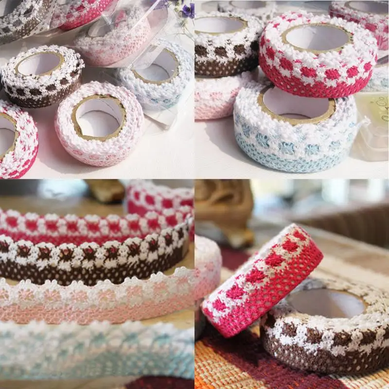 1 Шт. DIY Модные Ткани Мило Декоративные Наклейки Кружева Клейкой Ленты Творческий