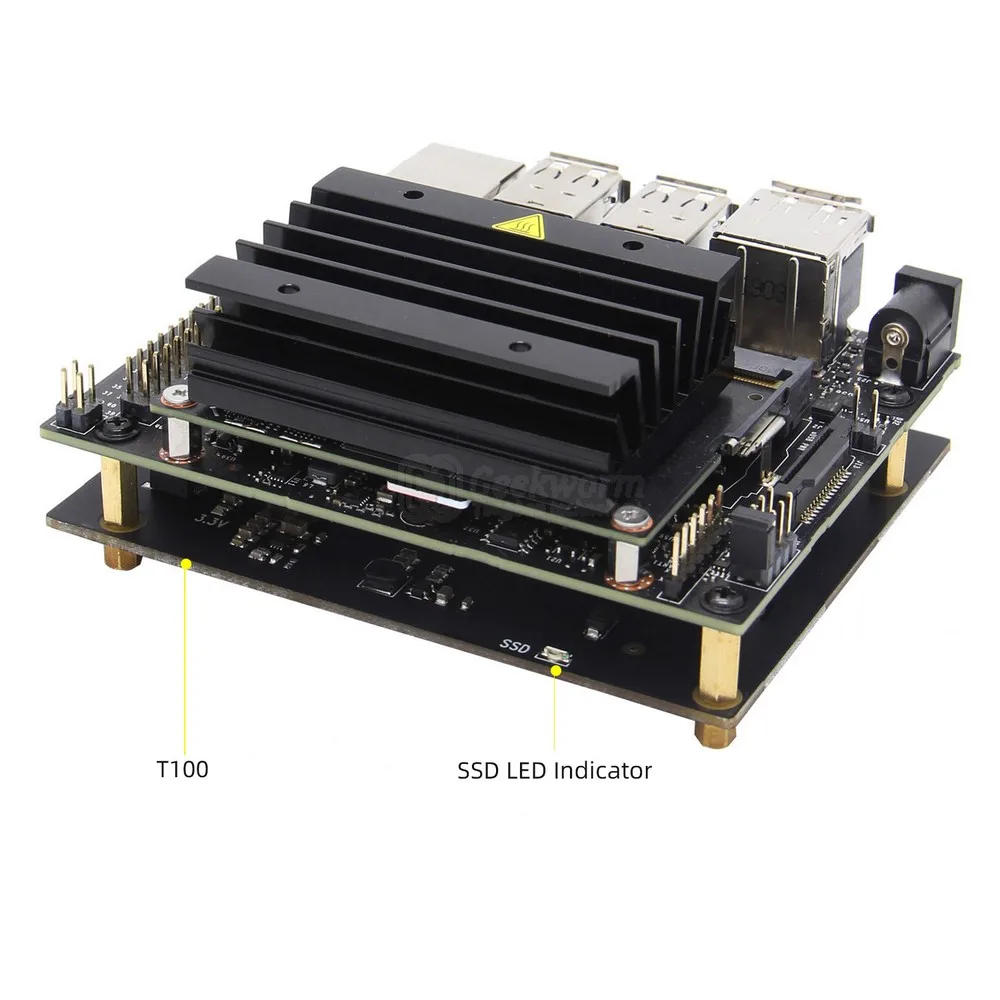 NVIDIA Jetson Nano NVMe M.2 SSD Shield Storage Плата расширения T100 V1.1 для NVIDIA Jetson Nano Developer Kit