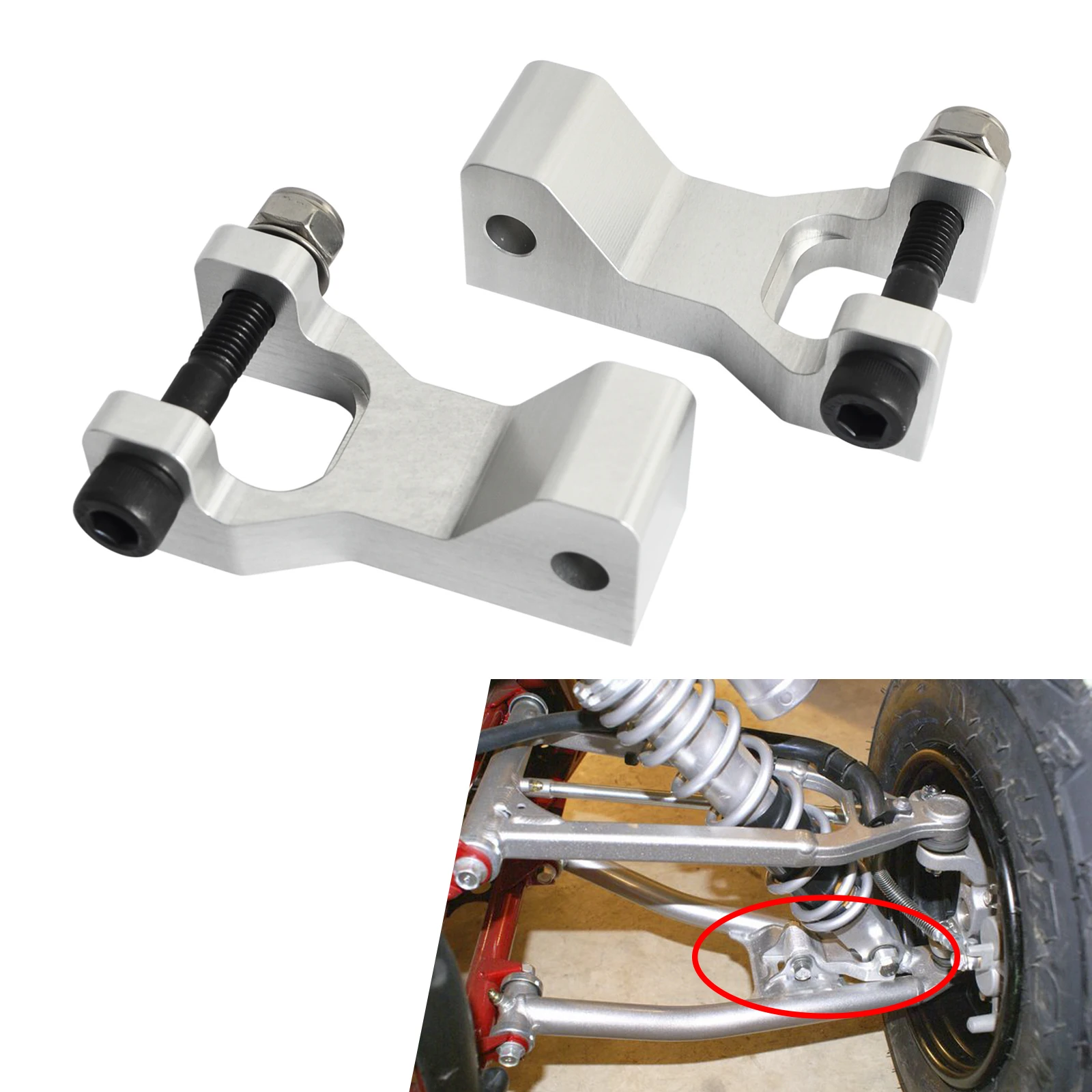 Комплект опускания NICECNC алюминиевый задний передний для Yamaha Raptor 350 660 660R 700 700R YFM