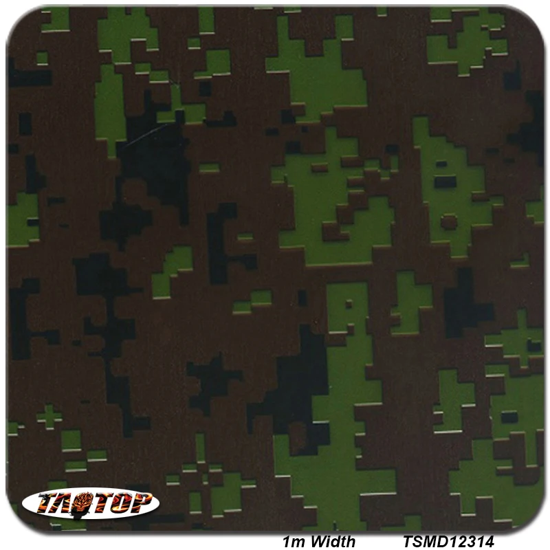 ITAATOP 1 м * 10 зеленый коричневый черный TSM12314 Камуфляж цифровой 3D узор водная печать