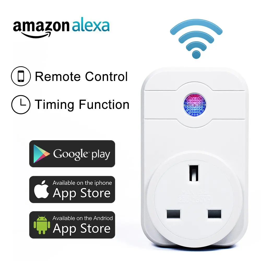 Умная розетка с Wi Fi английская тип G выключатель работает пультом дистанционного