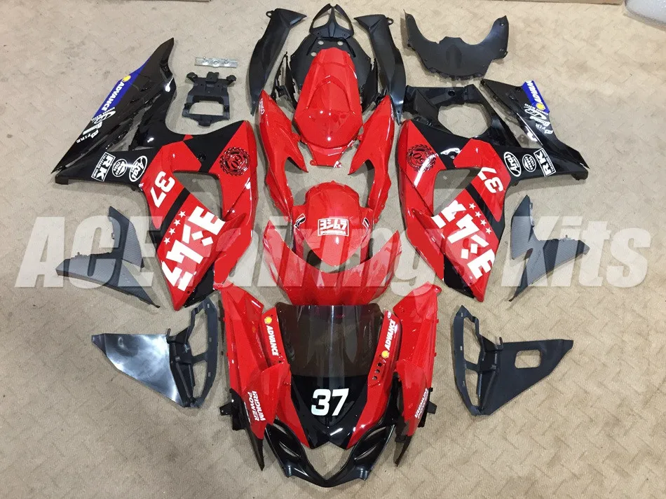 

Новые Мотоциклы Обтекатели комплект подходит для Suzuki GSXR1000 K9 2009-2016 GSXR-1000 09 10 11 12 13 14 15 16 ABS пластик красный черный Прохладный
