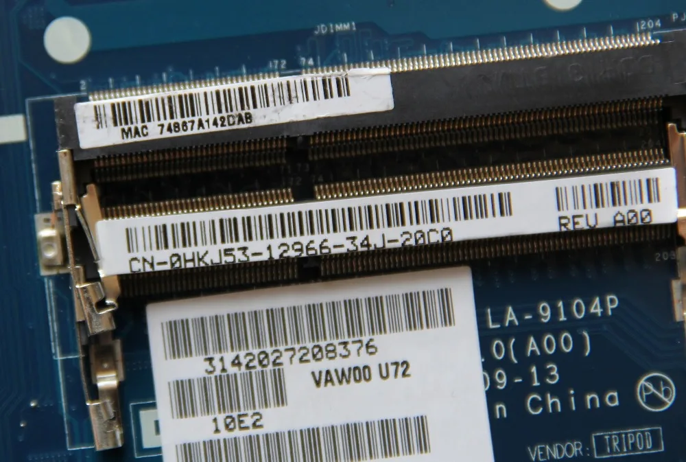 Материнская плата для ноутбука DELL Inspiron 15R 3521 CN 0HKJ53 HKJ53 VAW00 LA 9104P с I3 3217U CPU на борту HM76