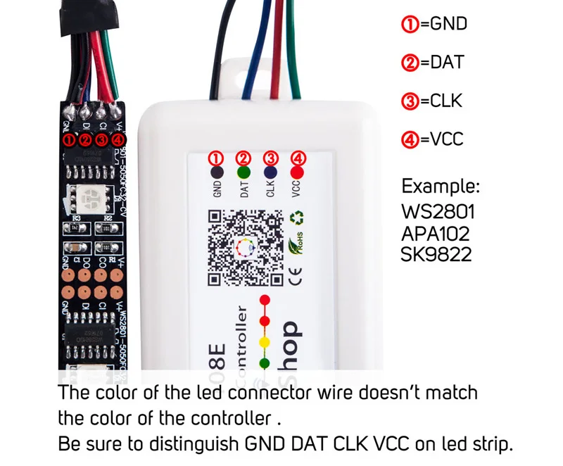 DC5-24V SP108E светодиодный Wifi волшебный регулятор WS2812B WS2813 и т. д. светодиодная лента света Смарт-приложение Беспроводной Управление Max 2048 Пиксели