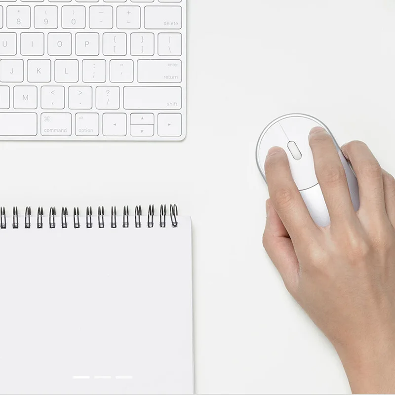 Xiaomi Mini Портативный WiFi 2 4G и Bluetooth двойная беспроводная мышь из алюминиевого сплава