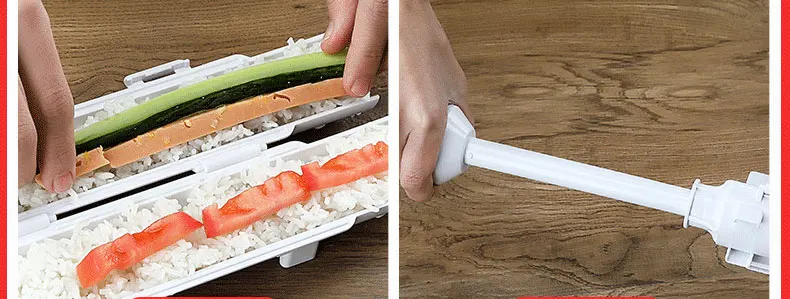 Самодельный рисовый шар прокатки Плесень DIY Суши делая Наборы инструментов laver мешок риса артефакт Набор Суши Прокатки инструмент