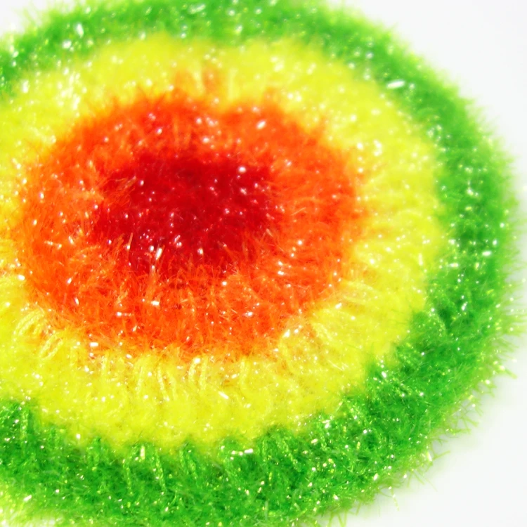 

100pcs/lot free shipping Round Hand Crochet Korea Yarn Square Dish Cloth Kitchen Plate Bowl Washing Cleaning Scrubber Brush