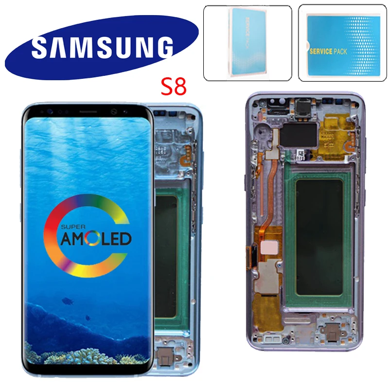Сменный ЖК дисплей для samsung Galaxy S8 G950F G950U Plus G955 G955F с сенсорным дигитайзером|Экраны
