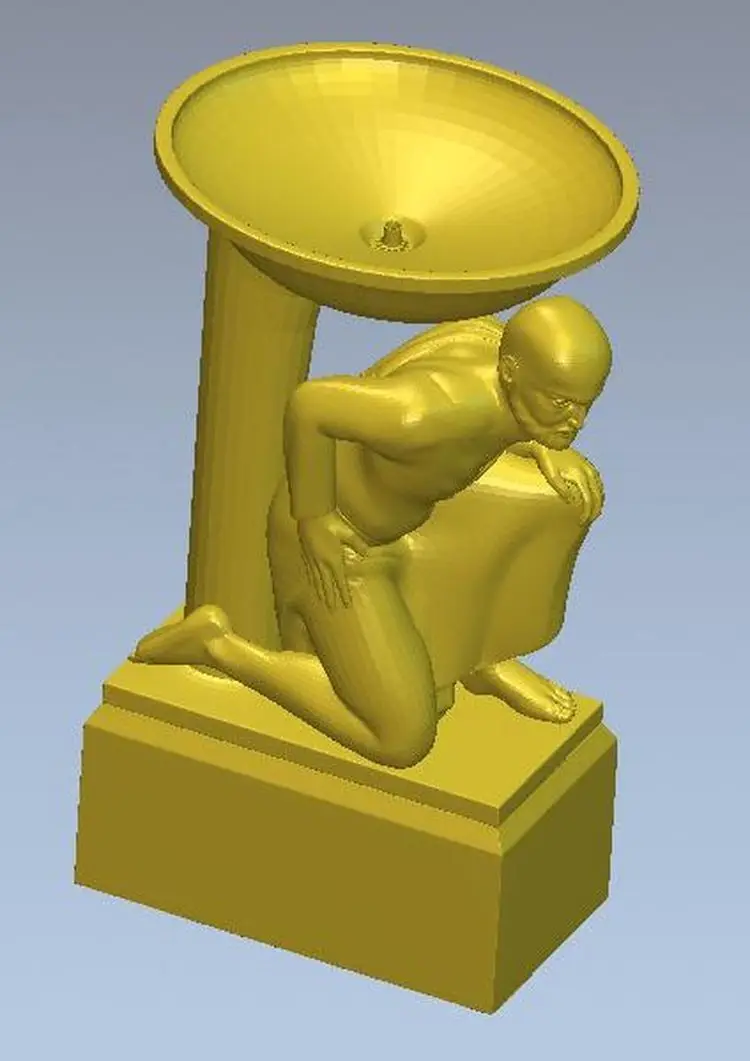 

3d model relief for cnc in STL file format Panno sleeping Statue