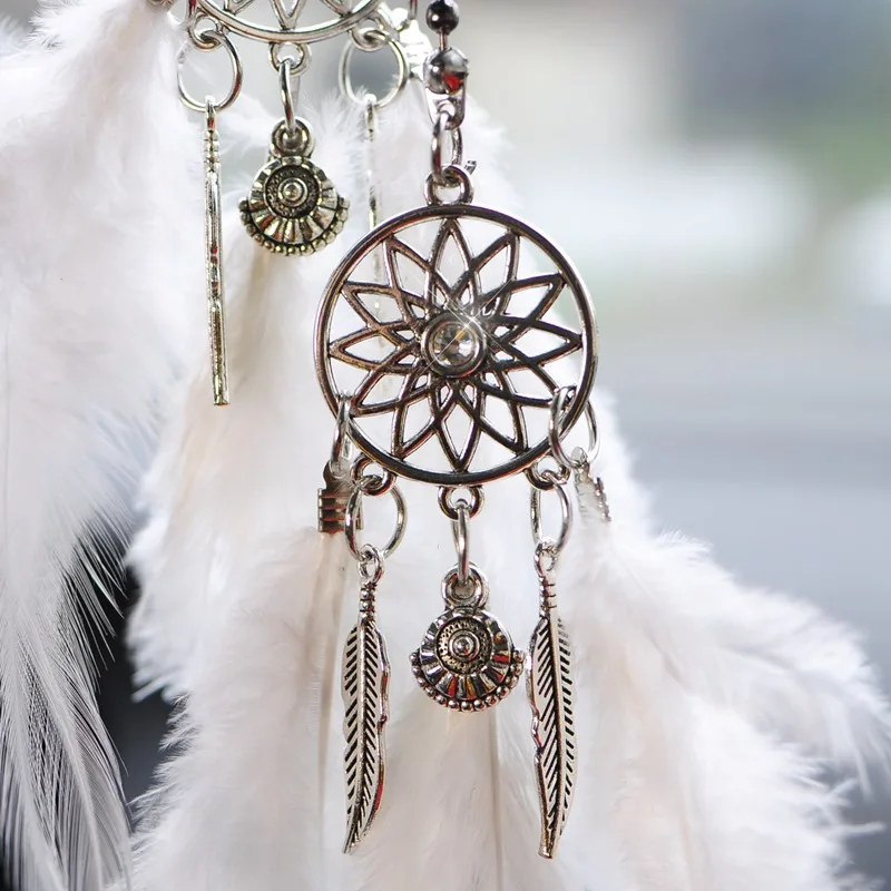 

Car-styling Ornaments Car Pendant Dream Catcher Feather Hand-woven Pendant Feather Wind Chimes Decoration Interior Accessories