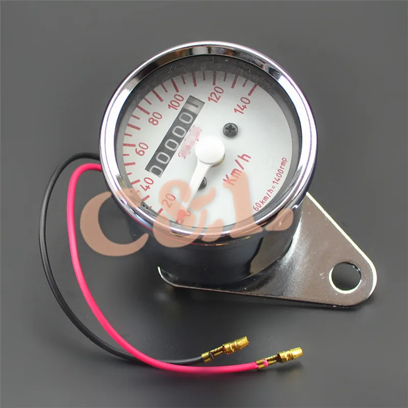 Универсальная белая поверхность мотоцикла один одометр миль спидометр датчик с