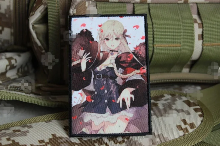 Для девочек спереди Гриффон патч Печатный Тактический мультфильм значок Боевая нарукавная повязка военный Brassard - Цвет: Красный
