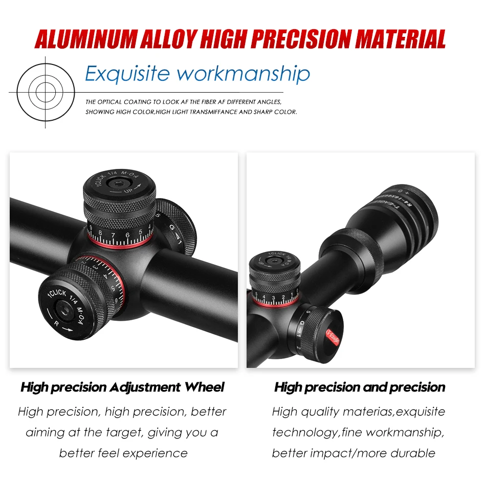T-Eagle 4-16X44 AOE Riflescope красный зеленый Mil Dot сетка с подсветкой Tacticle прицел для охоты на открытом воздухе
