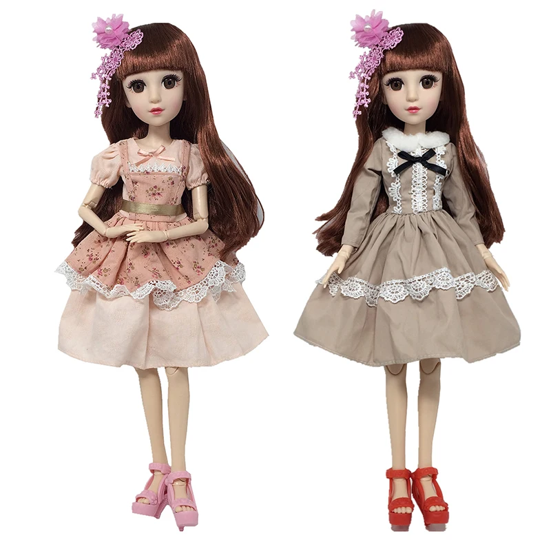 Кукла 1/4 с аксессуарами для макияжа платье головной убор 26 подвижных суставов