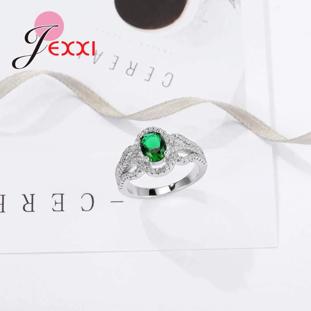 Fashion Classic 925 Sterling Silver Zirconia Austrian Crystals Wedding Rings for Women Wholesale Price Size 6 7 8 9 | Украшения и