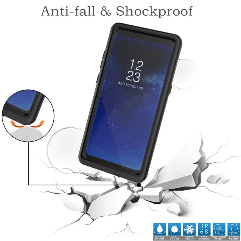 Outdoor Three anti protective case For Samsung Galaxy Note 8 Shockproof Dirtproof Waterproof Cover | Мобильные телефоны и