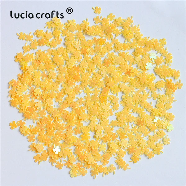 C2 Yellow 50 г/лот 5 мм лист блестки россыпью блестки поделки Блестки для DIY Дизайн ногтей швейная одежда свадебные украшения, аксессуары - Цвет: C2 Yellow