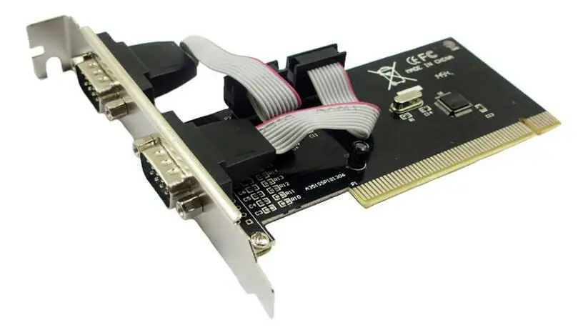 Новые расширительные карты компьютер PCI-RS232 RS-232 9Pin карта 2X DB9 последовательный порт 1 Мбит/с 16C550 WCH351 для POS светодиодный контроль WinXP/7/8