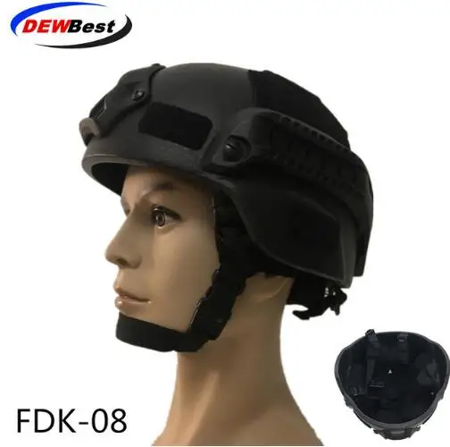 Black FDK 08 DEWBest бренд NIJ IIIA Быстрый пуленепробиваемый шлем и козырек Набор Дело баллистический шлем-пуля доказательство маска - Цвет: Black FDK 08