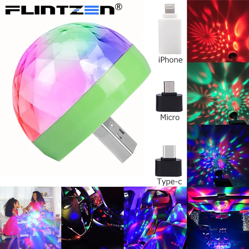 Рождественский светодиодный Автомобильный USB светильник Flintzen праздничный