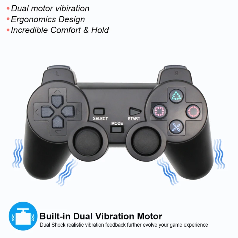 Беспроводной геймпад для Sony PS2 контроллер Playstation 2 Консоль джойстик Двойной