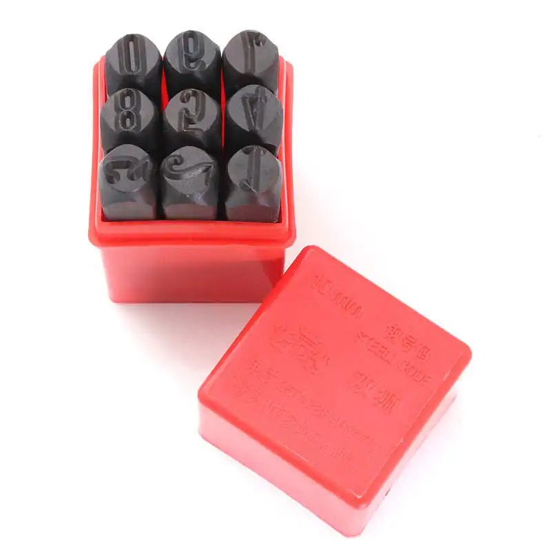 KIWARM долговечный штампы алфавит и Набор цифр дырокол стальной металл 9 штампов