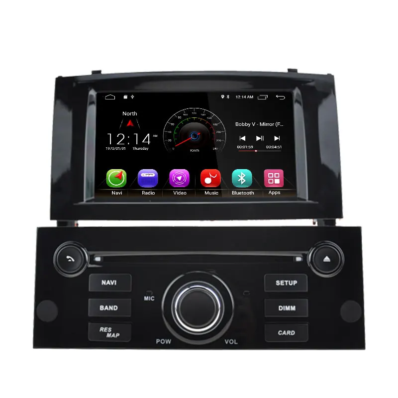 Black LJDA 1 Din Android 10,0 Автомагнитола для peugeot 407 2004-2010 автомобильный мультимедийный плеер стерео Авто аудио gps Навигация DVD видео ips - Цвет: Black