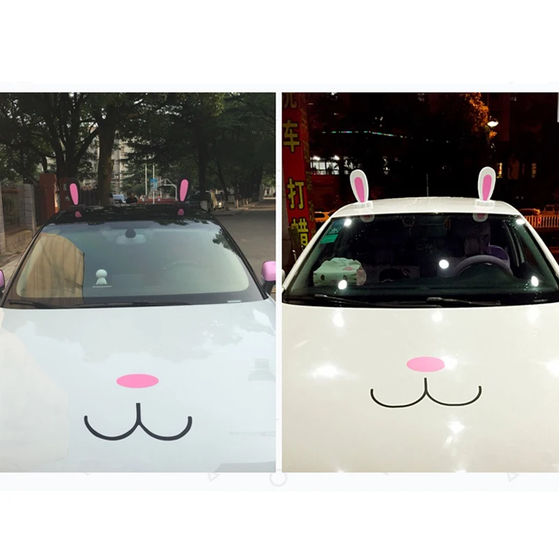 Супер милые наклейки на автомобиль с дневными кроличьими ушками для автомобиля